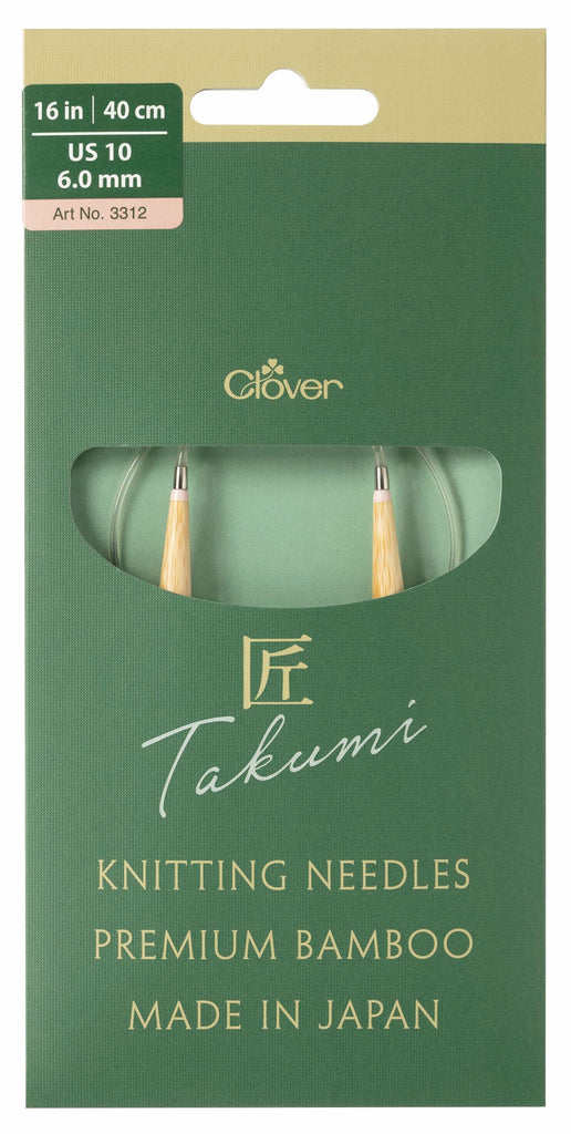 Clover - 16" PRO Takumi Circular Needles Bamboo
