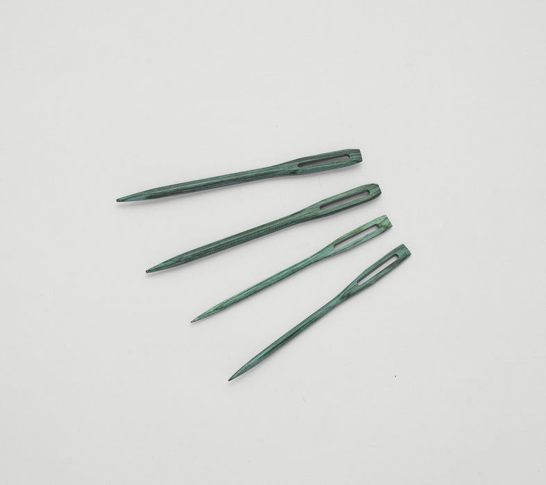 KnitPro - Mindful - Teal Wooden Darning Needles in Beech Wood Container