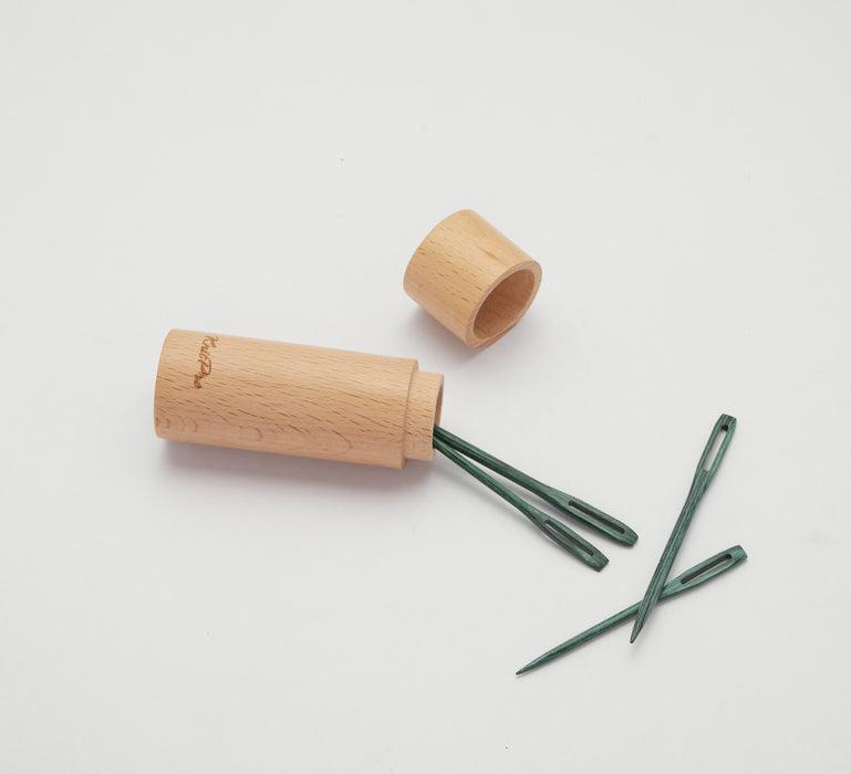 KnitPro - Mindful - Teal Wooden Darning Needles in Beech Wood Container