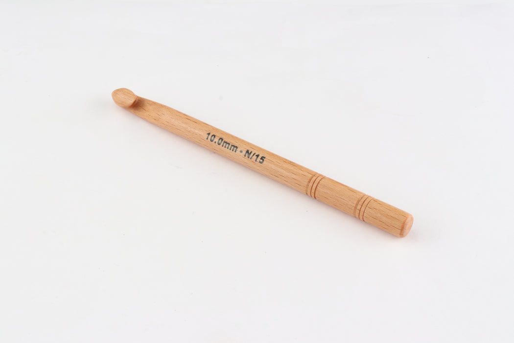 KnitPro - Basix Beech - Single-Ended Crochet Hooks 6"