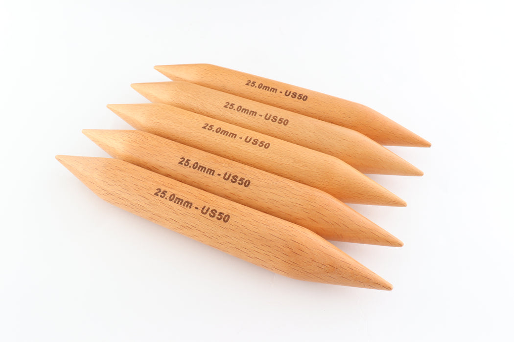 KnitPro - Basix Jumbo Beech - 8 in. Double Point Needles