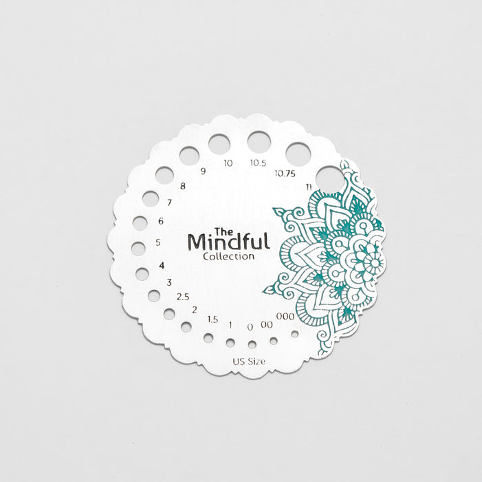 KnitPro - Mindful - Sterling Silver Plated Metal Needle Gauge