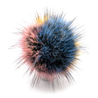 Lovafur - Faux Fur Pom-Poms - Harlequin Blue