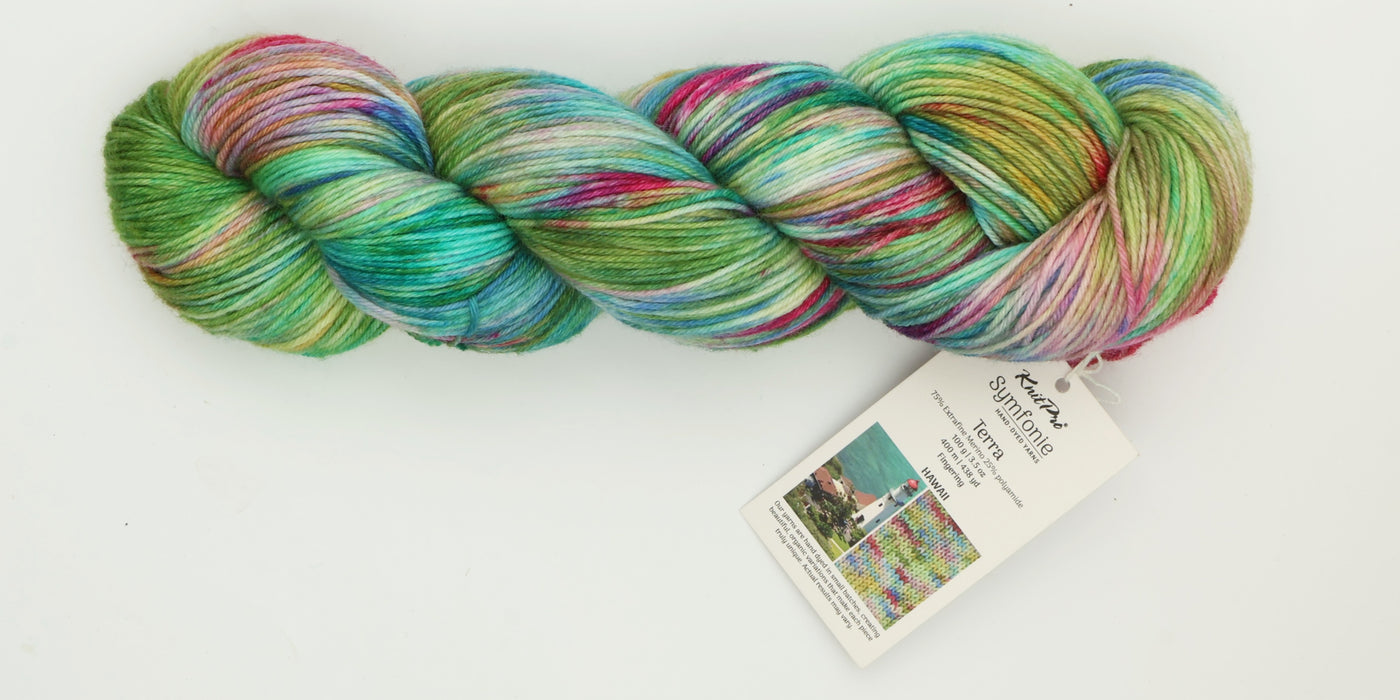 Symfonie Hand Dyed Yarns - Terra Variegated (Superwash Merino & Nylon Sock Yarn) - Hawaii (3.5 oz / 438 yds)