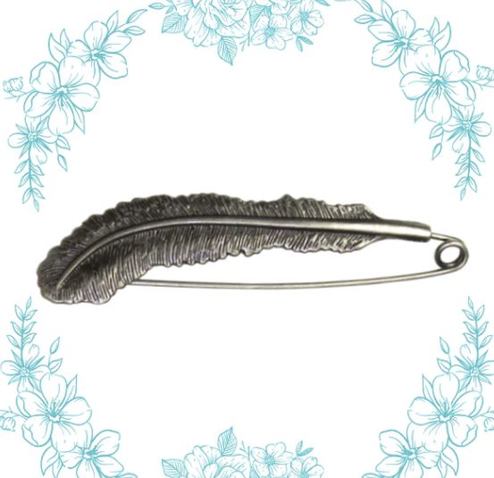 HiyaHiya - Feather Shawl Pin Antique
