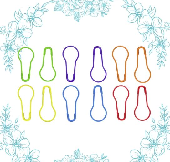 HiyaHiya - Knitter's Safety Pins Colored (12pk)