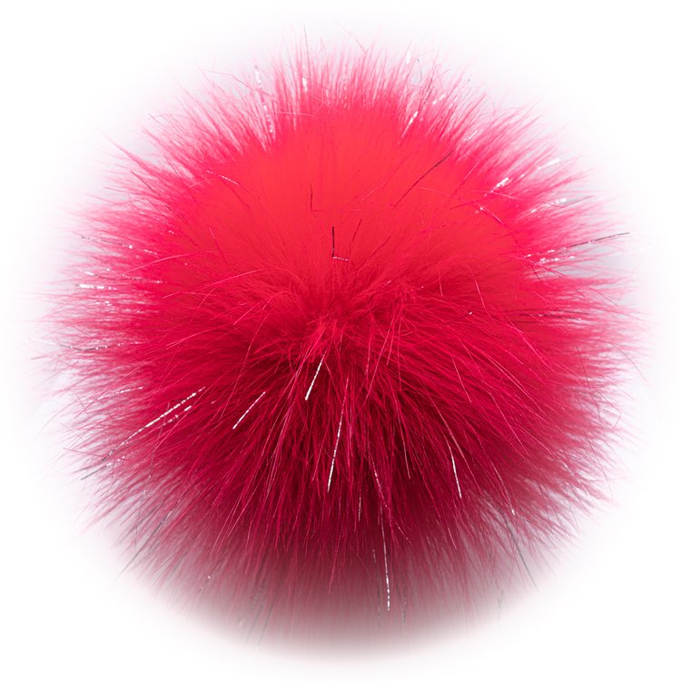 Lovafur - Faux Fur Pom-Poms - Lux Hot Pink