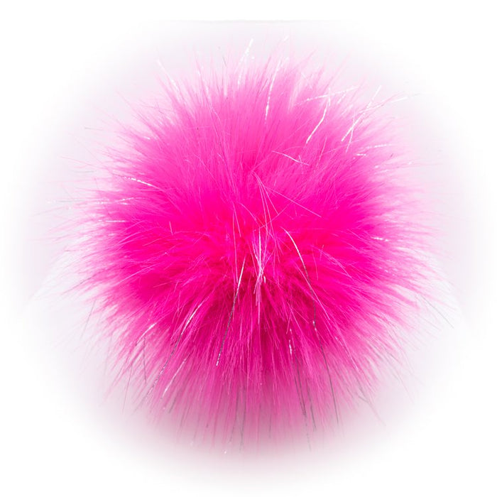 Lovafur - Faux Fur Pom-Poms - Lux Pink
