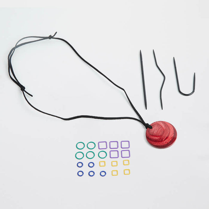 KnitPro - Magnetic Knitter's Necklace Kit Cherry Berry