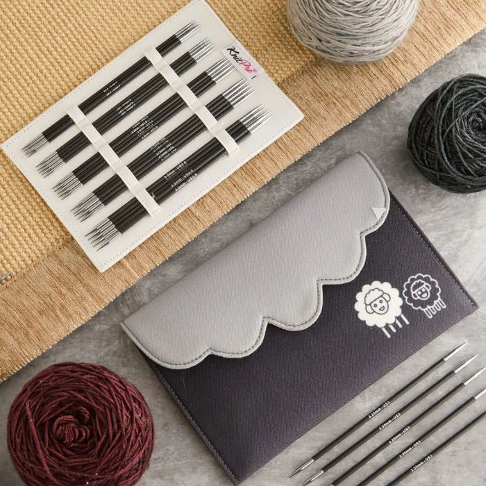 KnitPro - Karbonz - 6 in. (15cm) Double Pointed Needle Deluxe Set