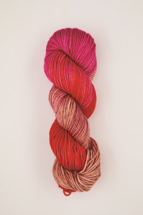 Symfonie Hand Dyed Yarns -  Bella Variegated - Extrafine Merino (Worsted) - Rhubarb