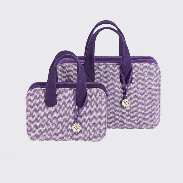 KnitPro - Snug - Doctor Bag - Purple Tweed & Felt (Small)