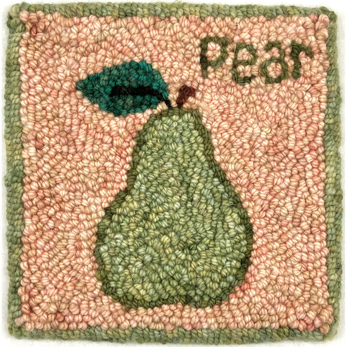 Oxford - Punch Needle Kit - Pear - Peach Background