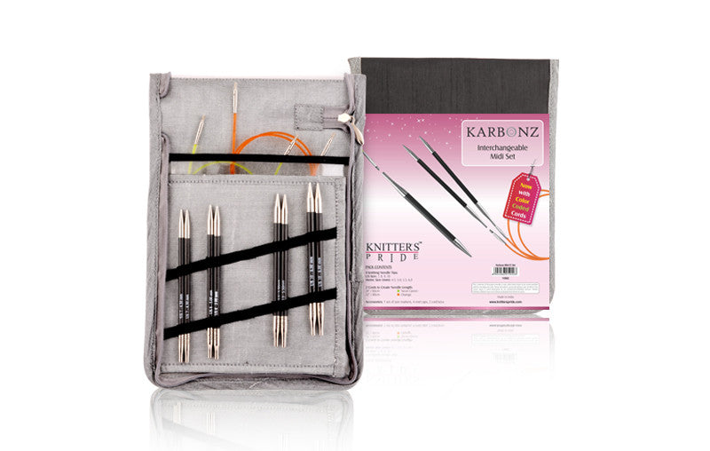 Knitter's Pride - Karbonz - 4.5" Interchangeable Needle Set Midi (110602)