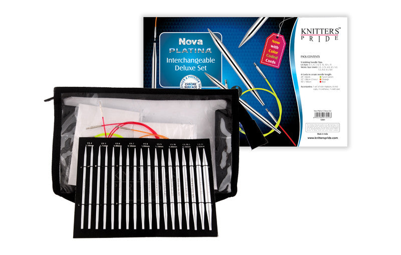 Knitter's Pride - Nova Platina - 4.5" Interchangeable Needle Set Deluxe - 120601