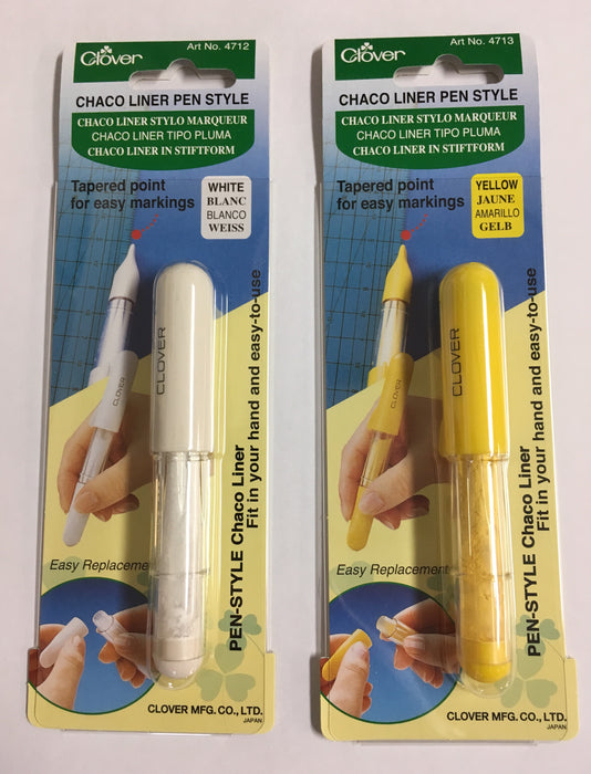 Clover - Pen Style Chaco Liner - (White, Yellow and Blue)  (Discontinued)