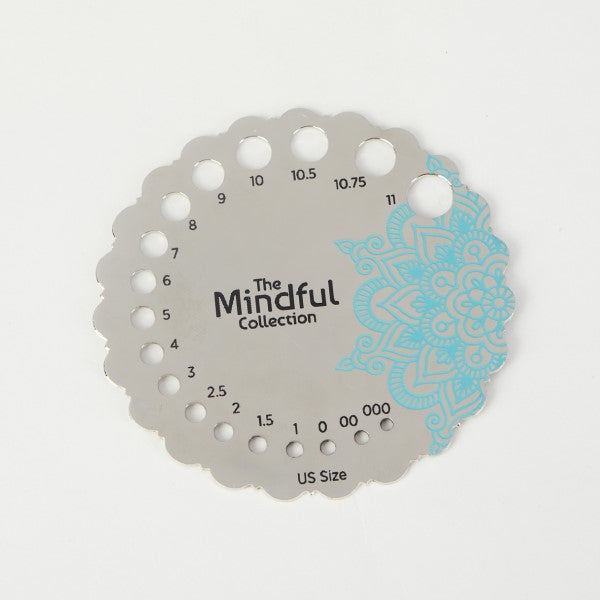 Knitter's Pride - Mindful - Sterling Silver Plated Metal Needle Gauge