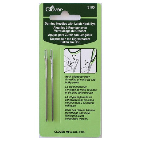 Clover - Darning Needles with Latch Hook Eye