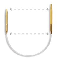 Seeknit - Shirotake 9.5" Asymmetric Circular - (Differential Length Needle)