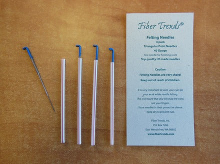Fiber trends - Felting Needles - 40G - 4 Pack - Blue